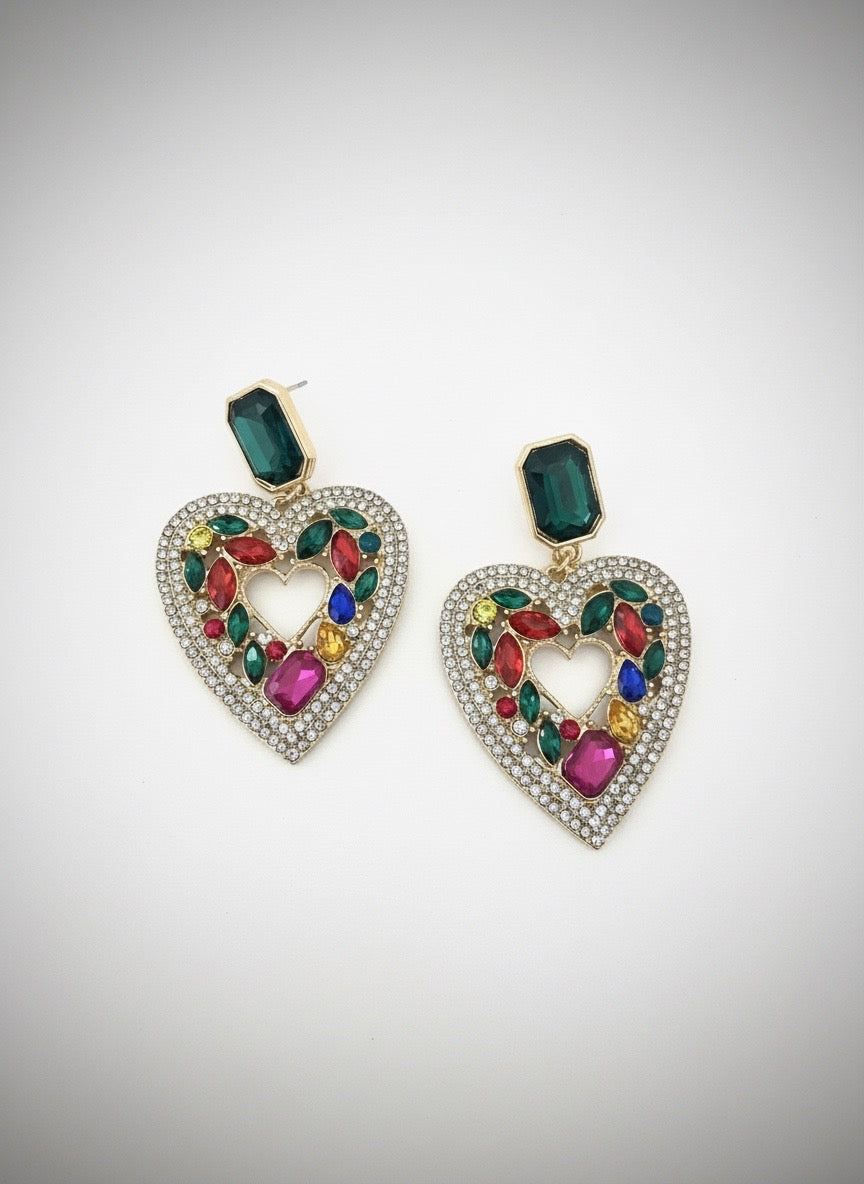 Emerald Jewel Heart Drops