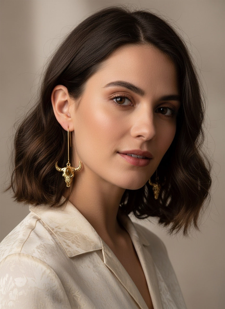 Desert Spirit Skull Earrings