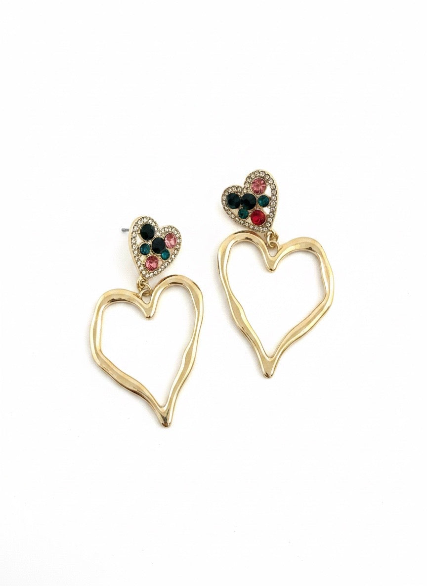 Jewelled Heart Drops