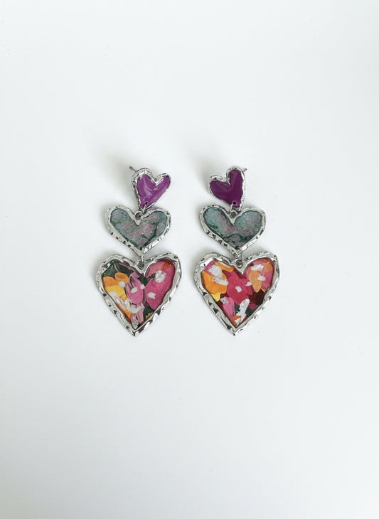 Cross Your Heart (silver floral sparkle)