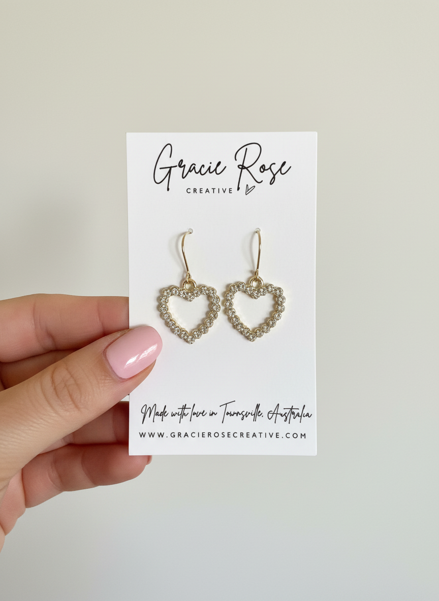Golden Heart Halo Drops
