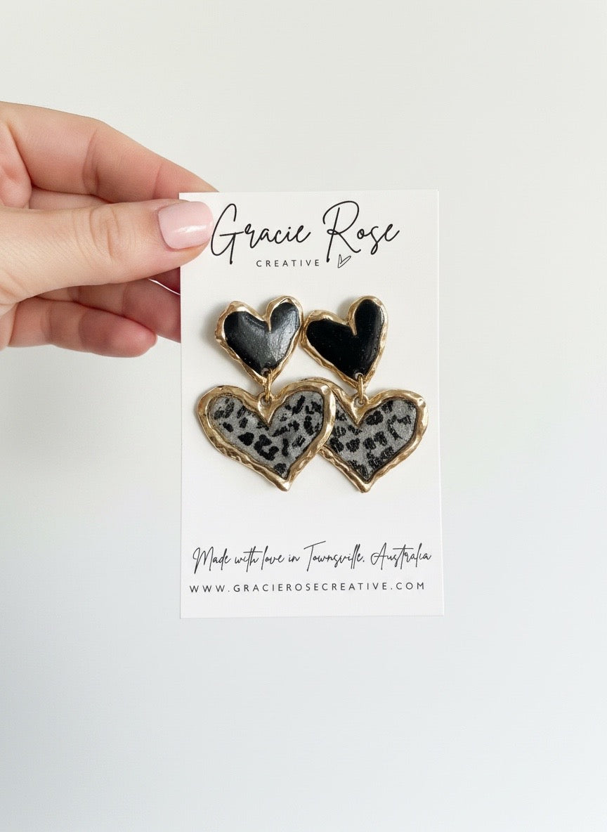 Cross Your Heart (silver leopard)
