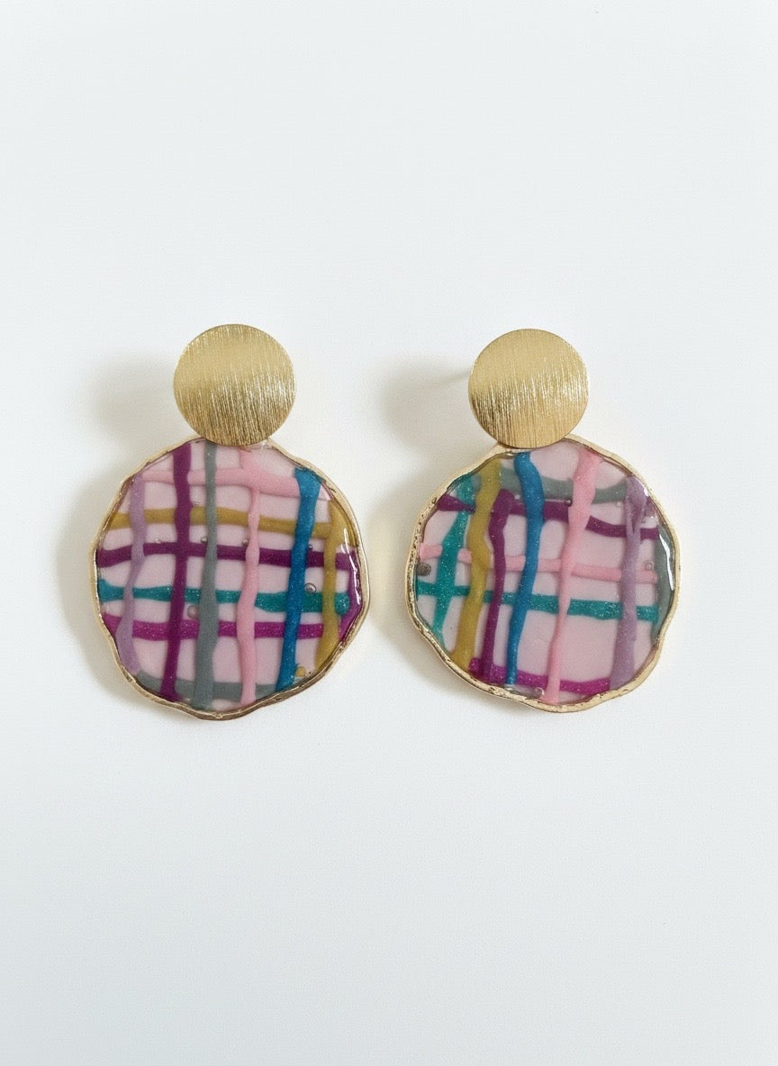 Candy Plaid Statement Drops