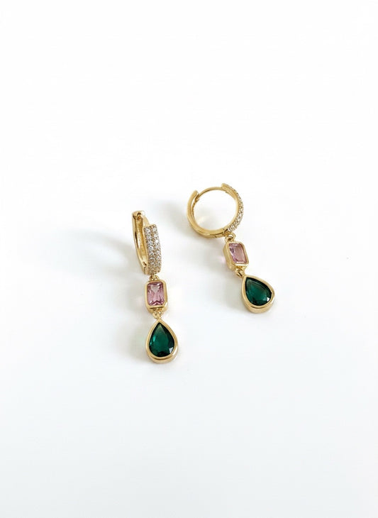 Emerald Blush Huggie Drops