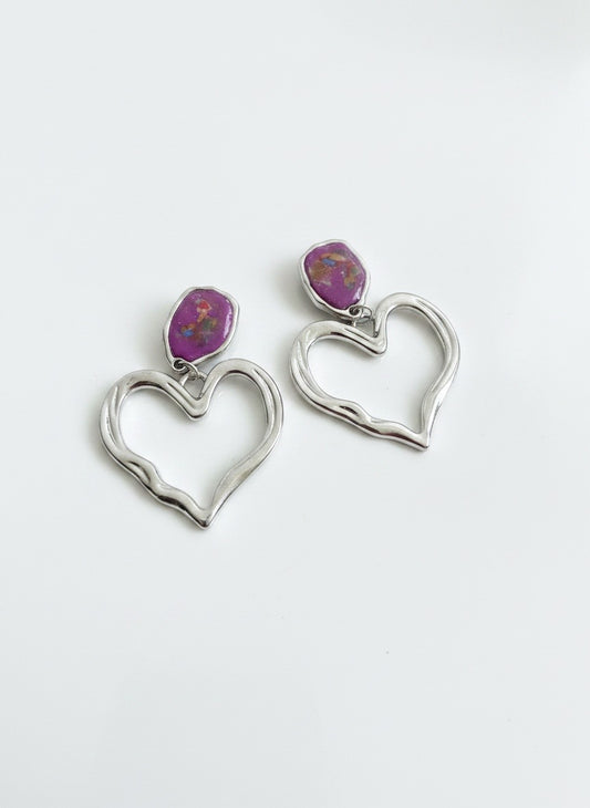 Silver Love Loop Drops