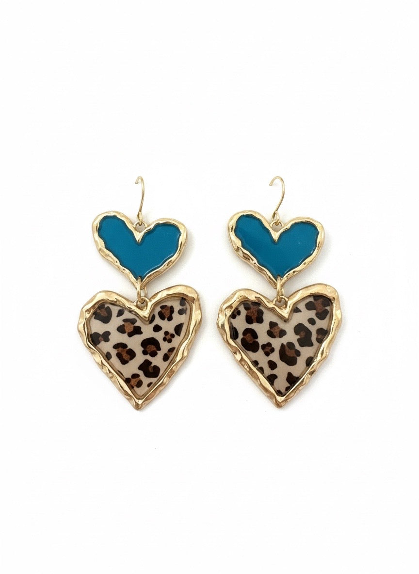 Cross Your Heart (turquoise leopard)