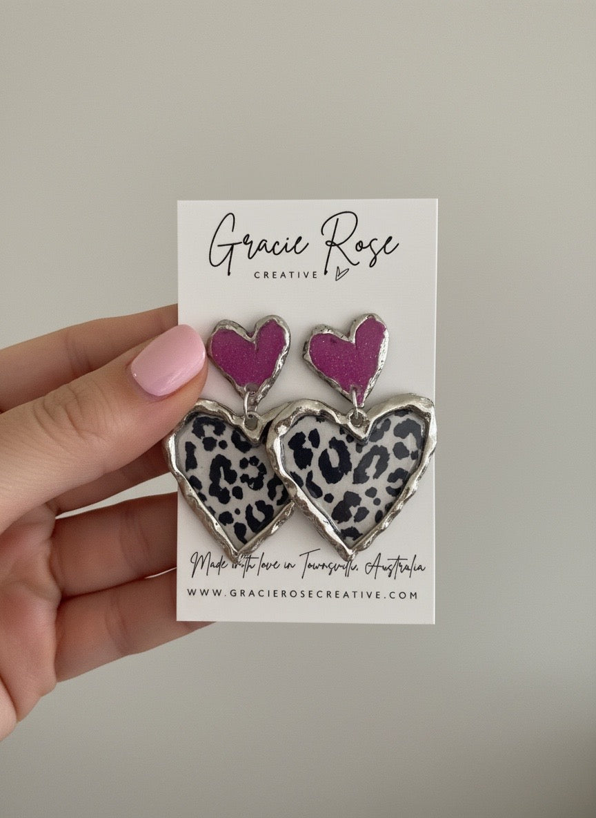 Cross Your Heart (silver wild pink)