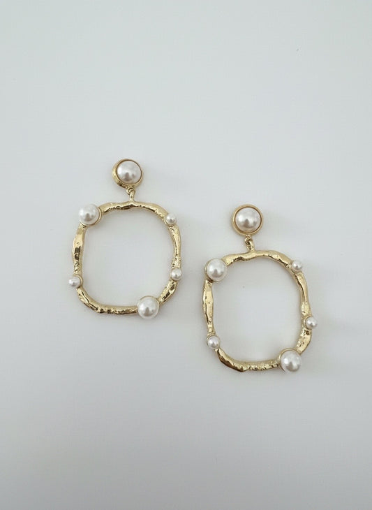 Studded Pearl Halo Drops