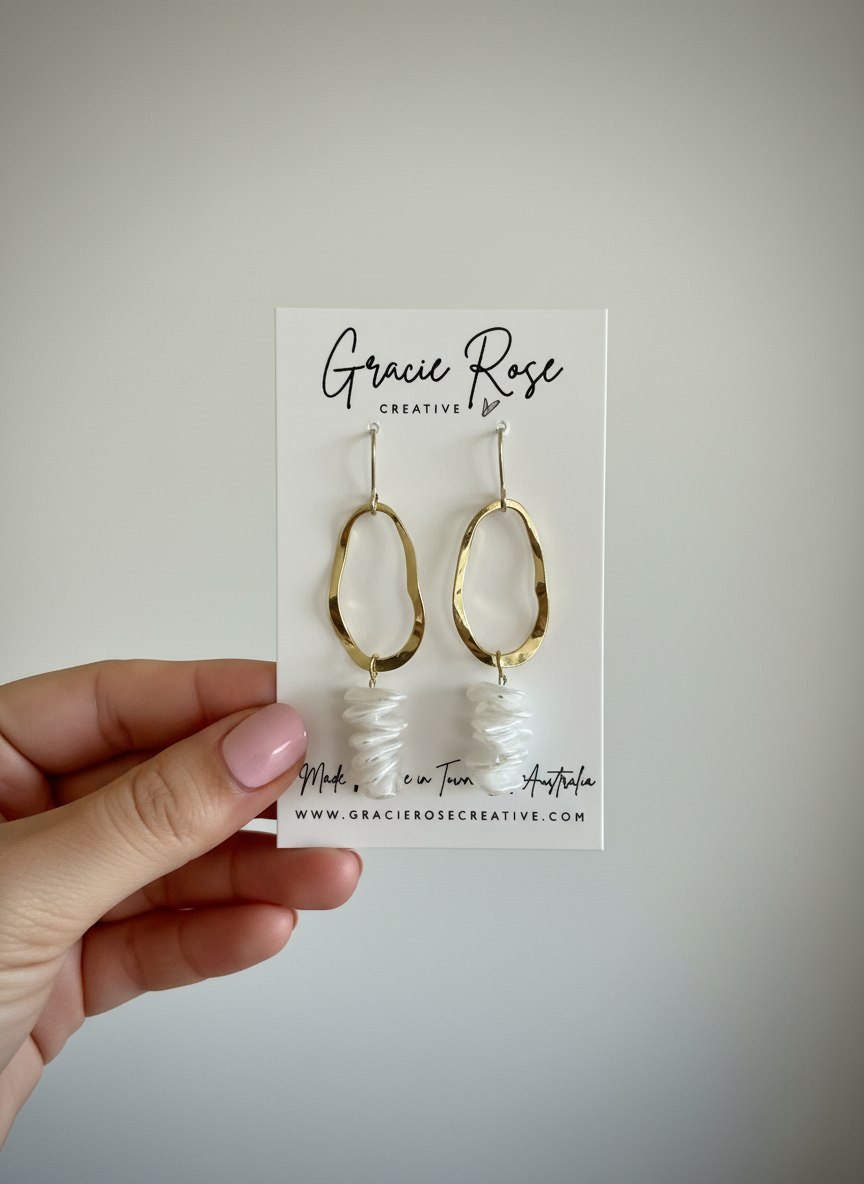 Pearl Cascade Hoops