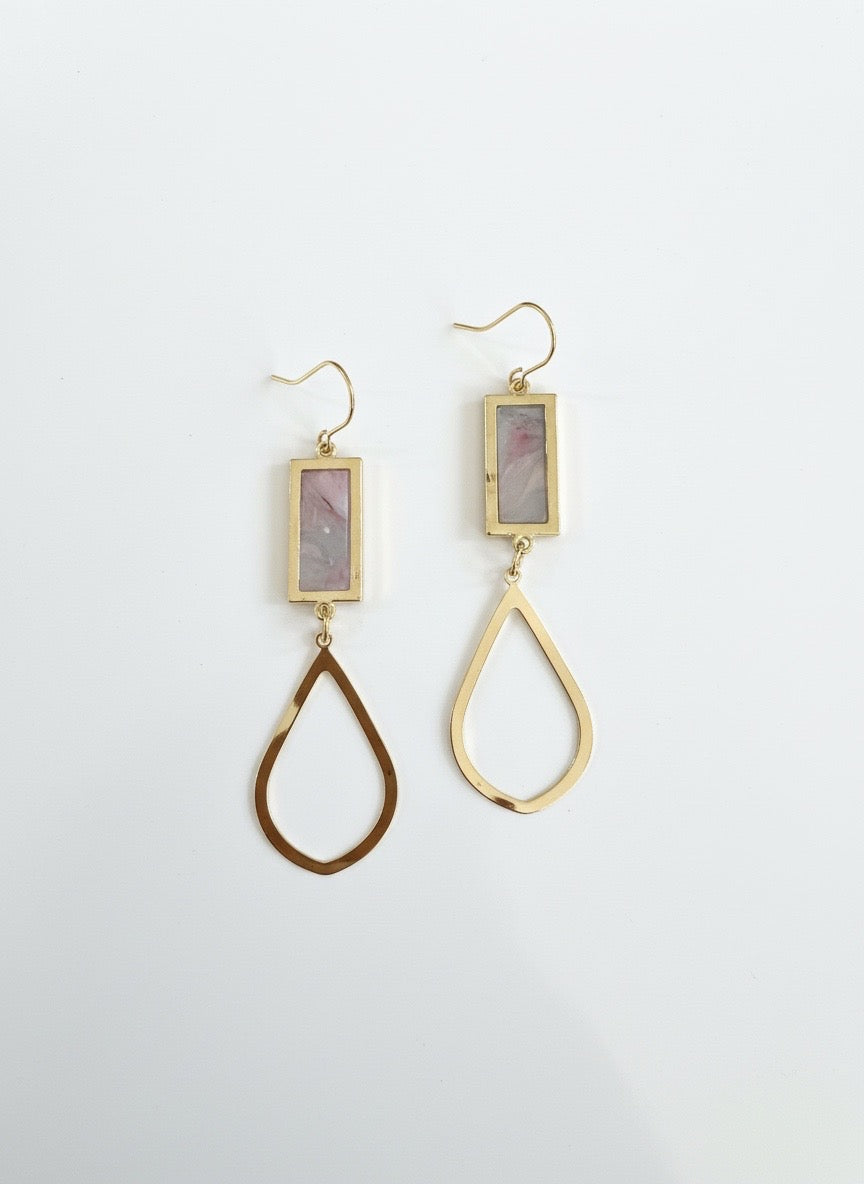 Aurora Blush Teardrop Earrings