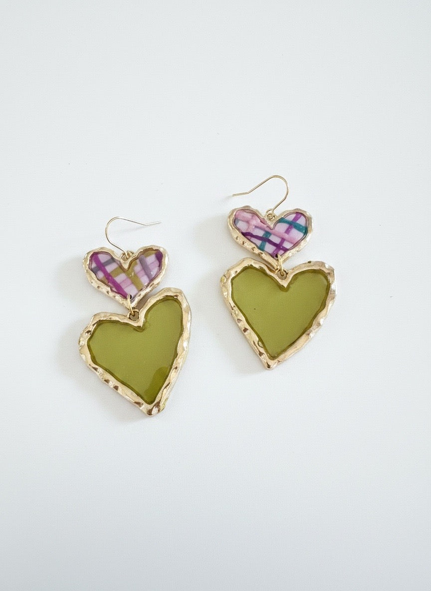 Olive Heart Keepsake Drops