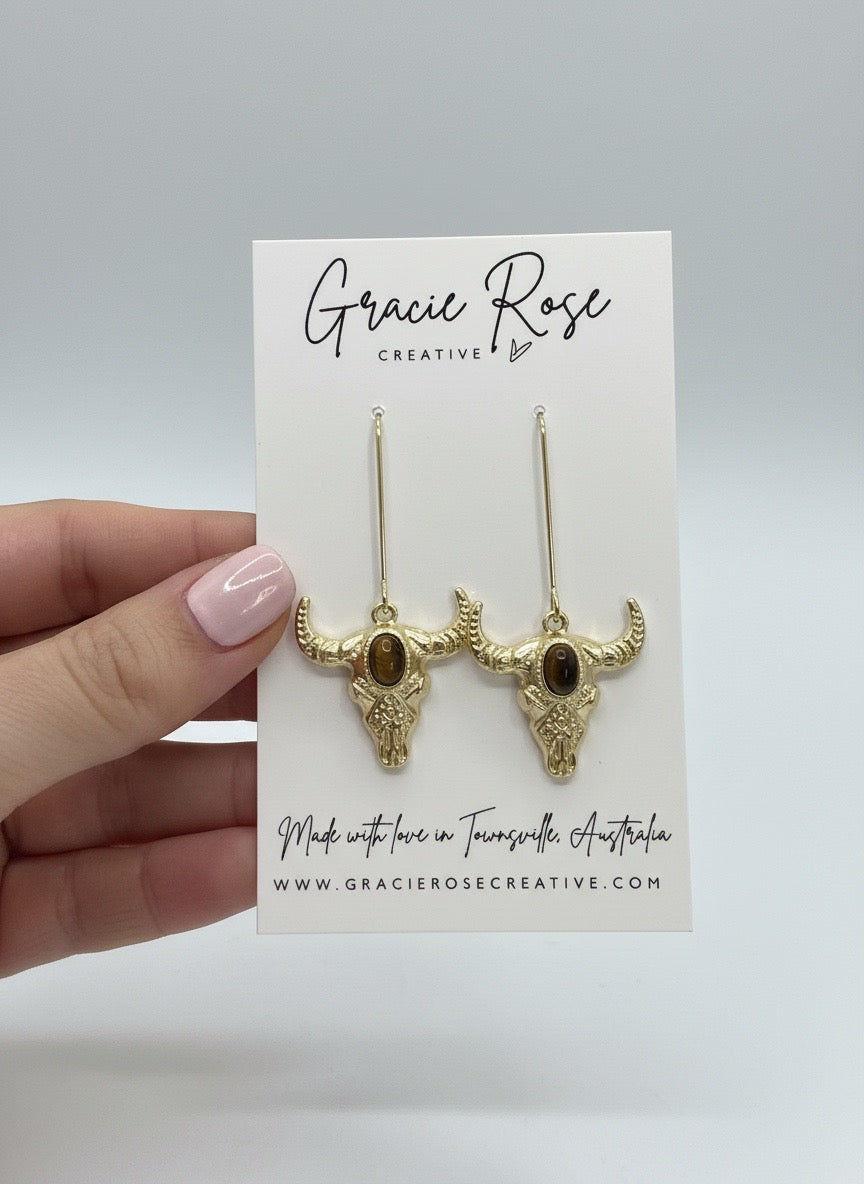 Desert Spirit Skull Earrings