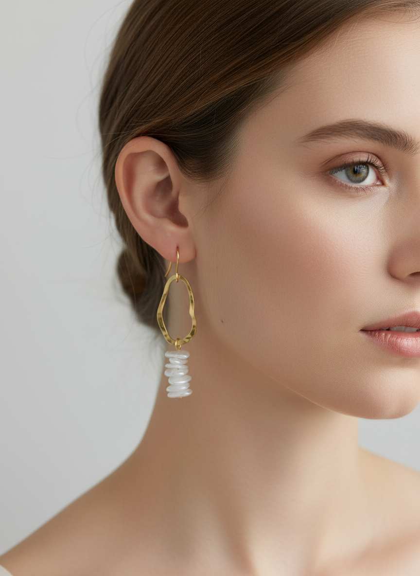 Pearl Cascade Hoops