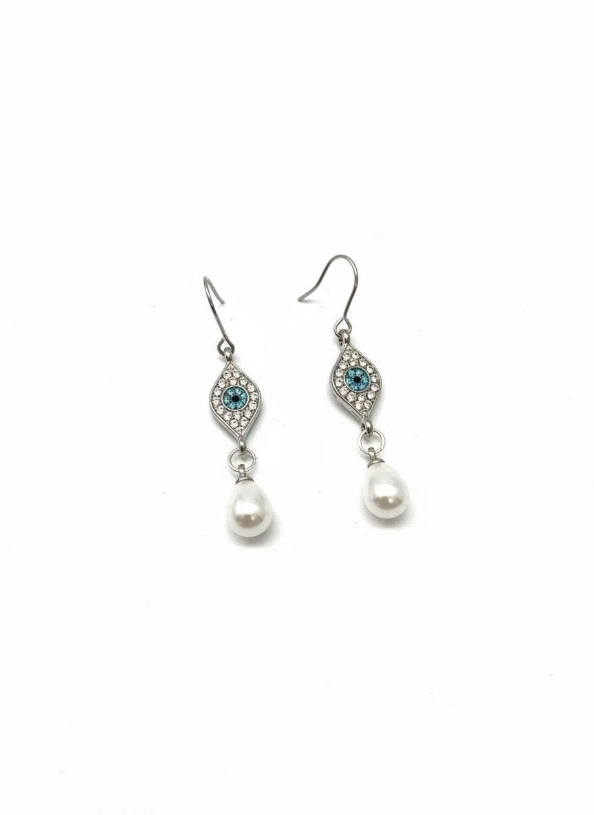 Lila Crystal Pearl Drops