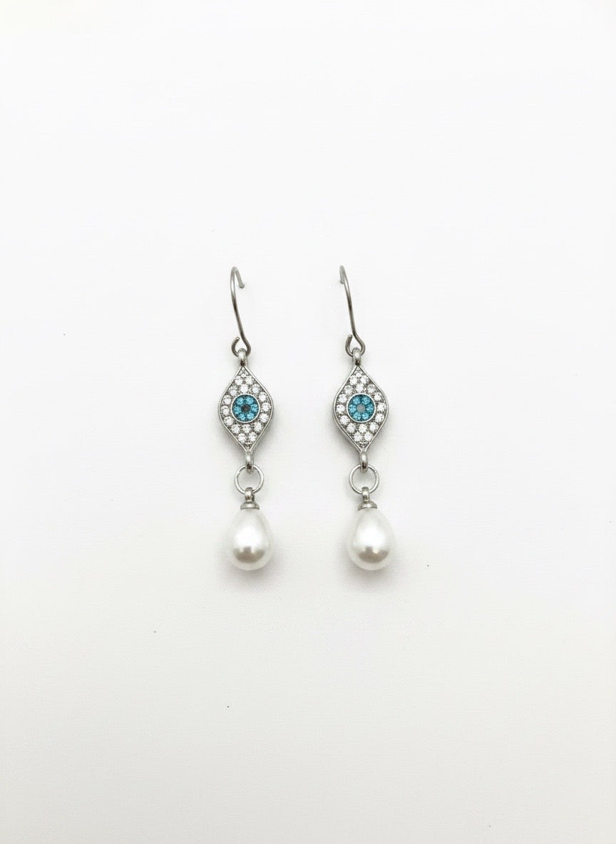 Lila Crystal Pearl Drops