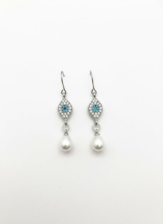 Lila Crystal Pearl Drops