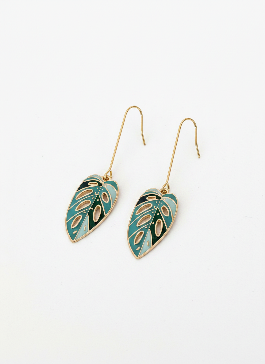 Rainforest Muse Leaf Earrings