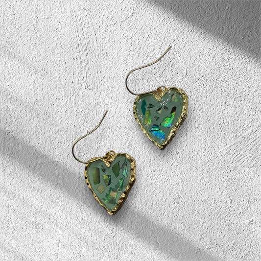 Sage Mosaic Mini Hearts