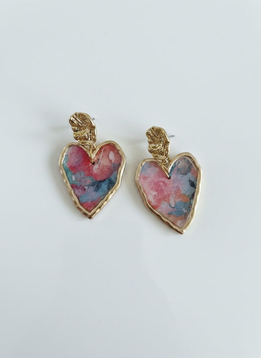 Gilded Watercolour Hearts