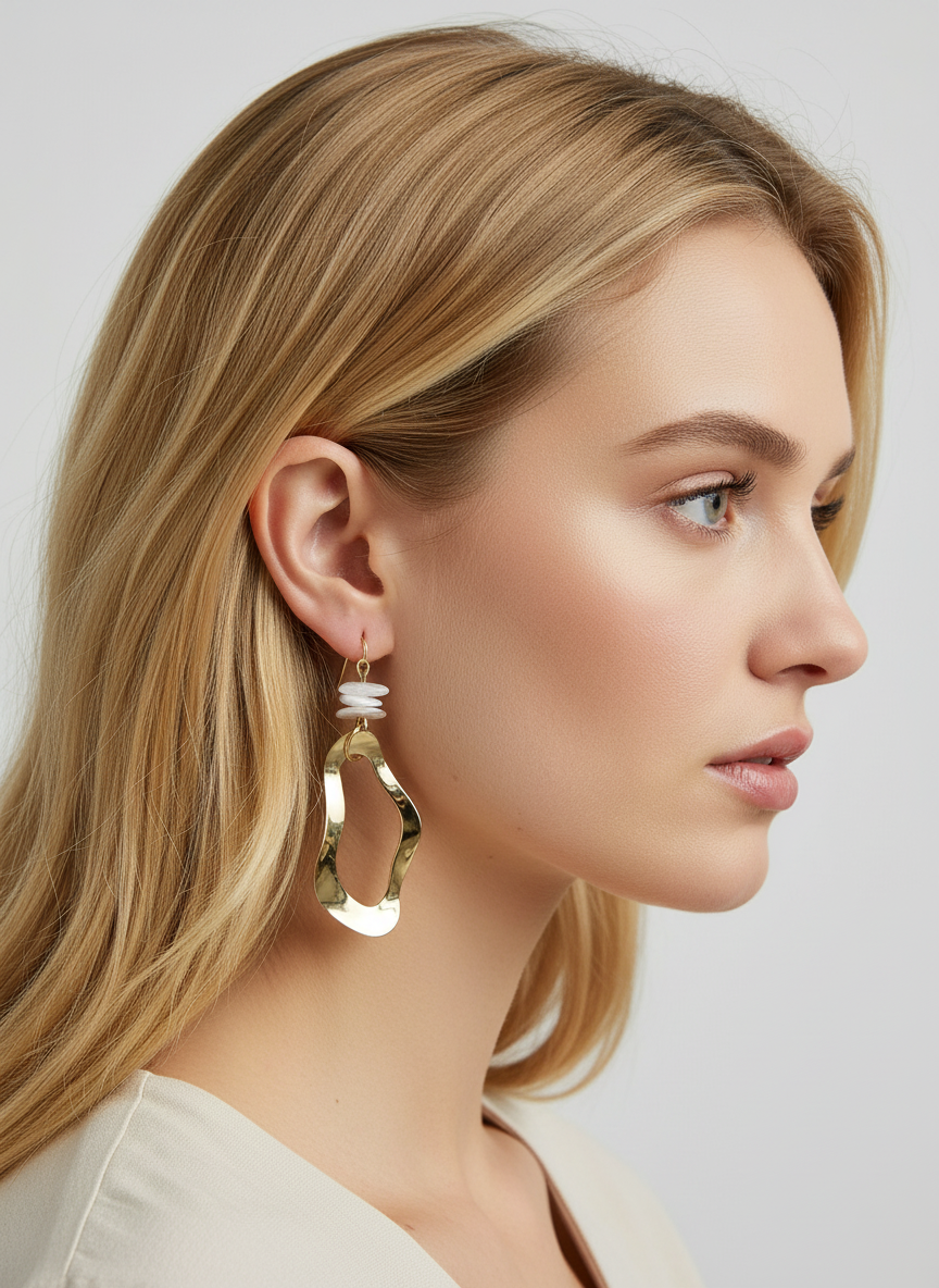 Golden Tide Drop Earrings