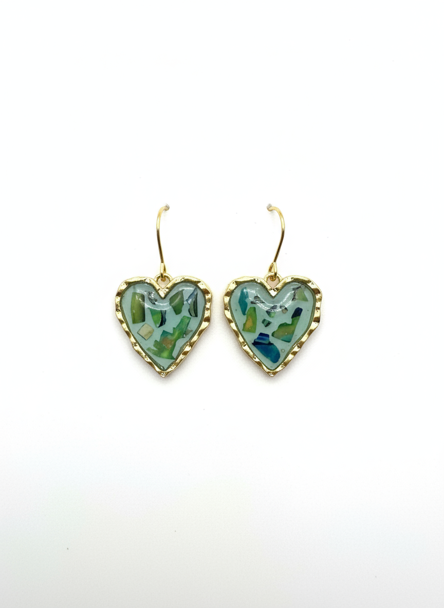Sage Mosaic Mini Hearts