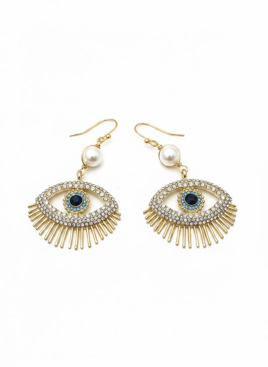 Pearl Evil Eye Statement Drops