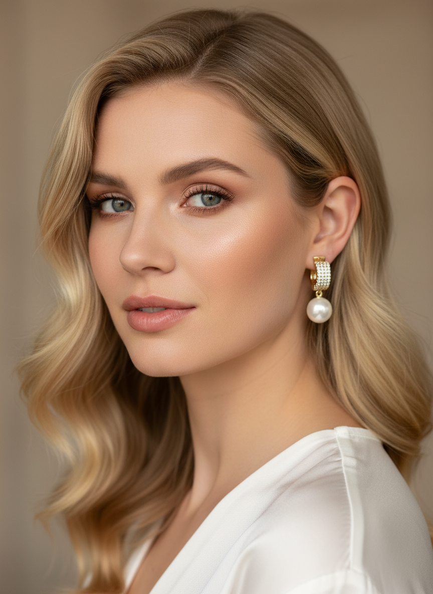 Lumière Pearl Drop Huggie