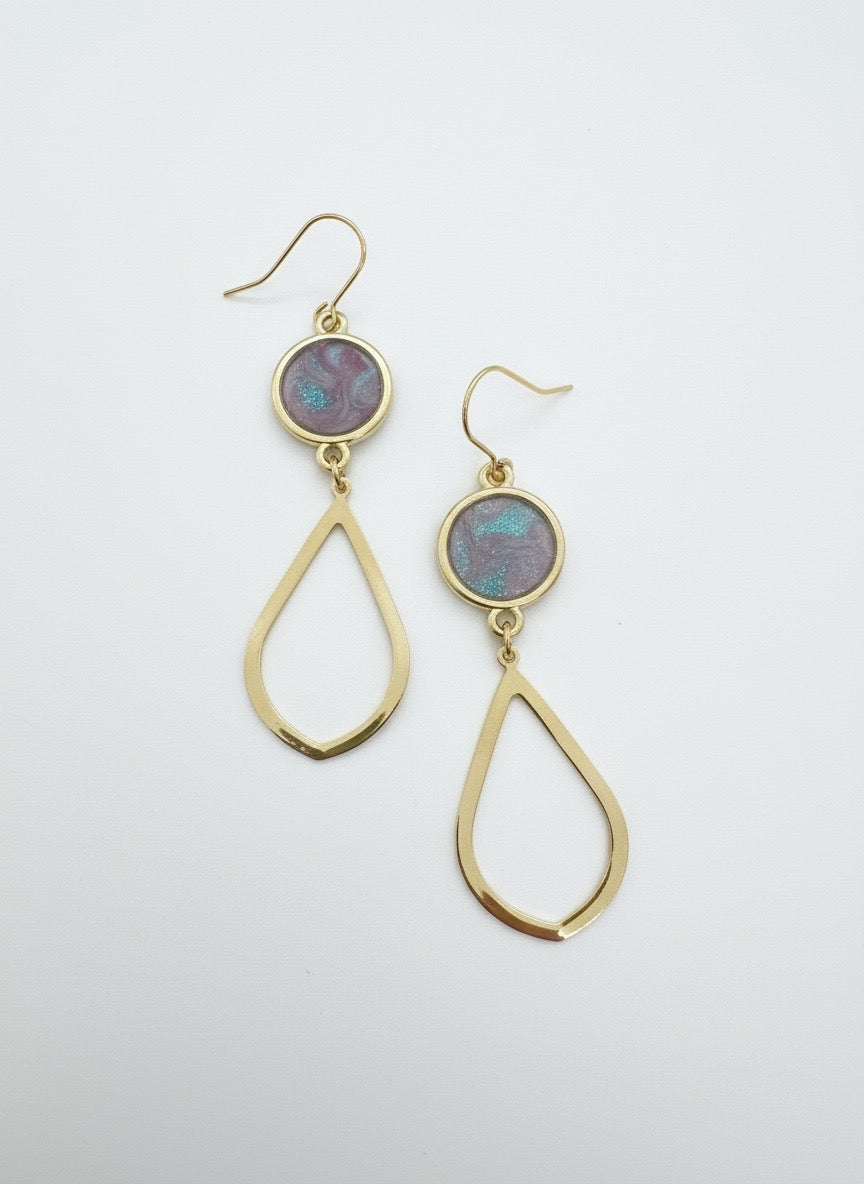 Luna Mist Teardrop Earrings