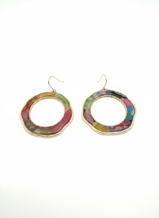 Marbled Halo Hoop Drops