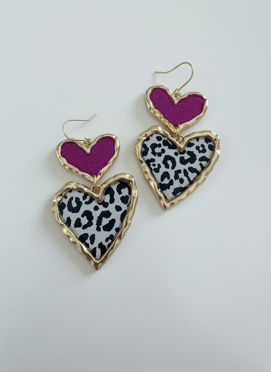 Cross Your Heart (magenta leopard)