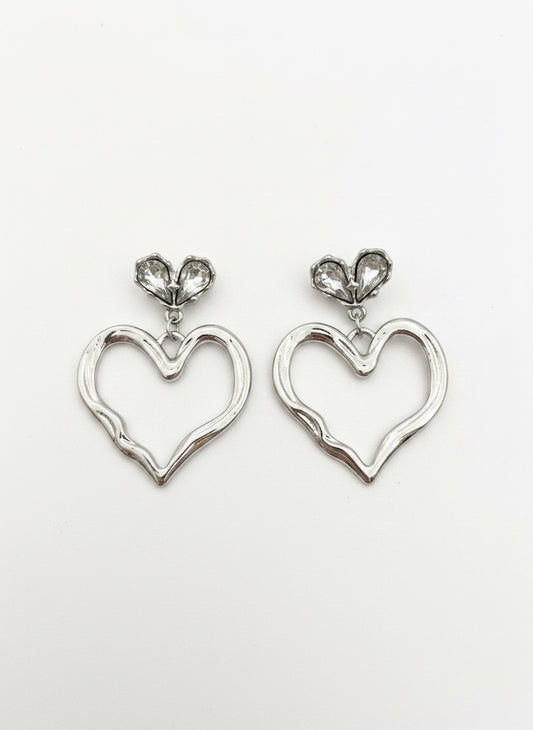 Juliet Silver Heart Drops