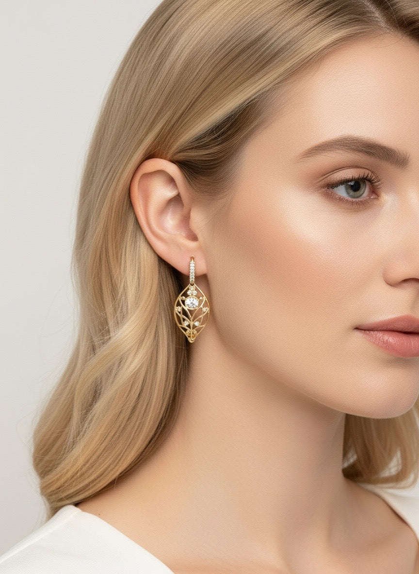 Gilded Vine Crystal Drops