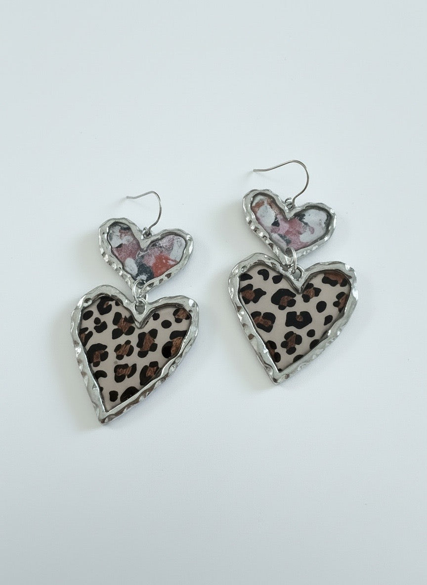 Cross Your Heart (silver floral leopard)