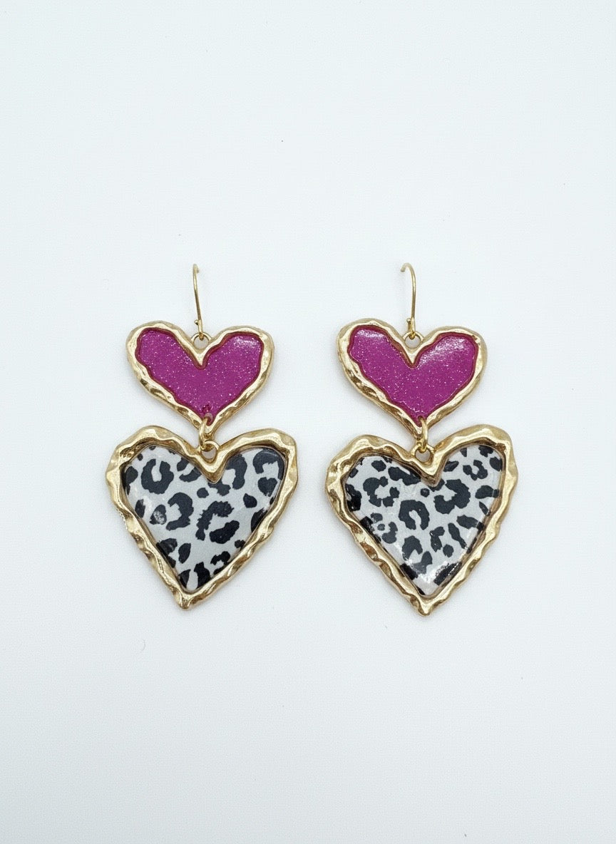 Cross Your Heart (magenta leopard)