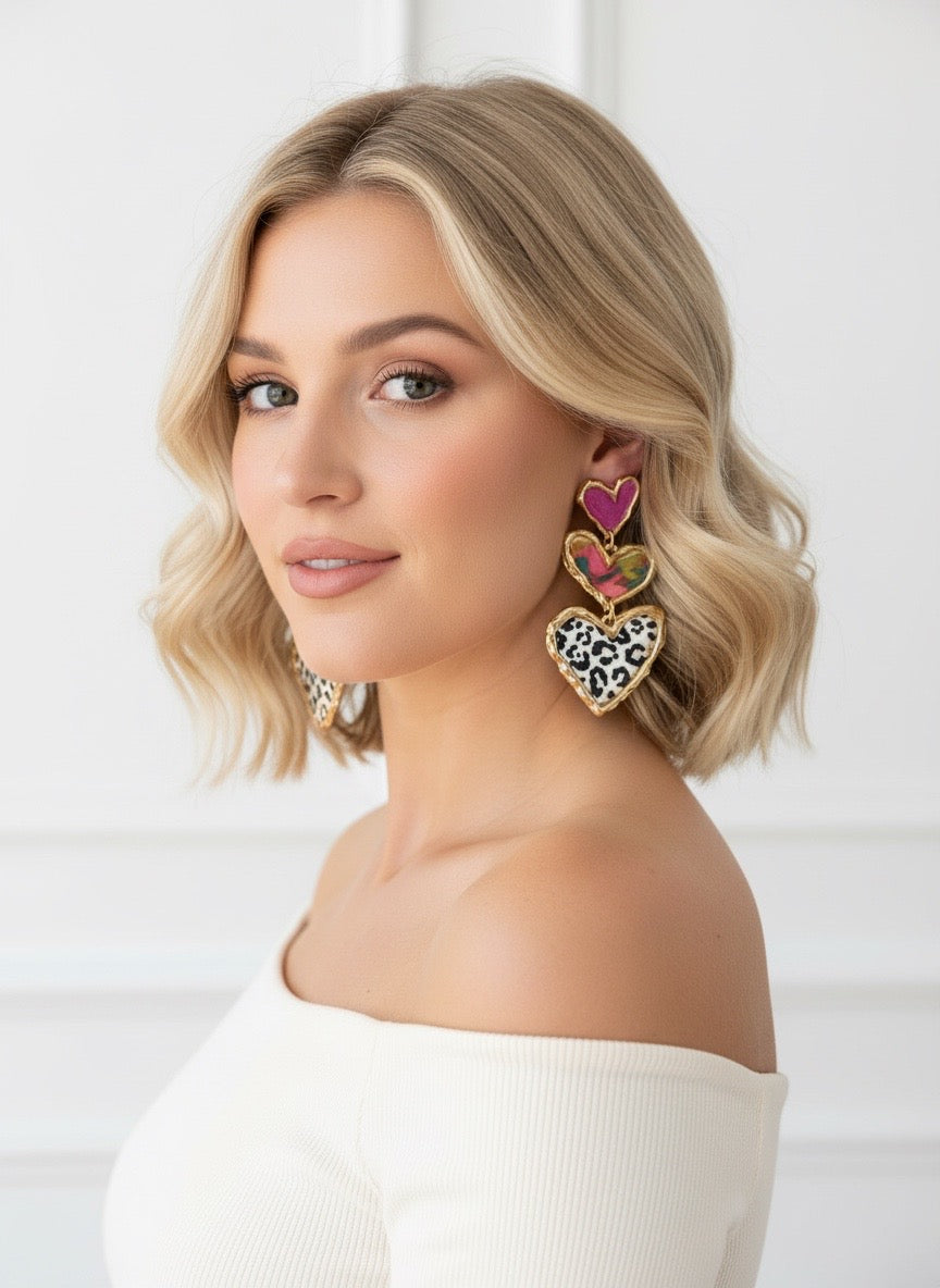 Cross Your Heart (magenta leopard)
