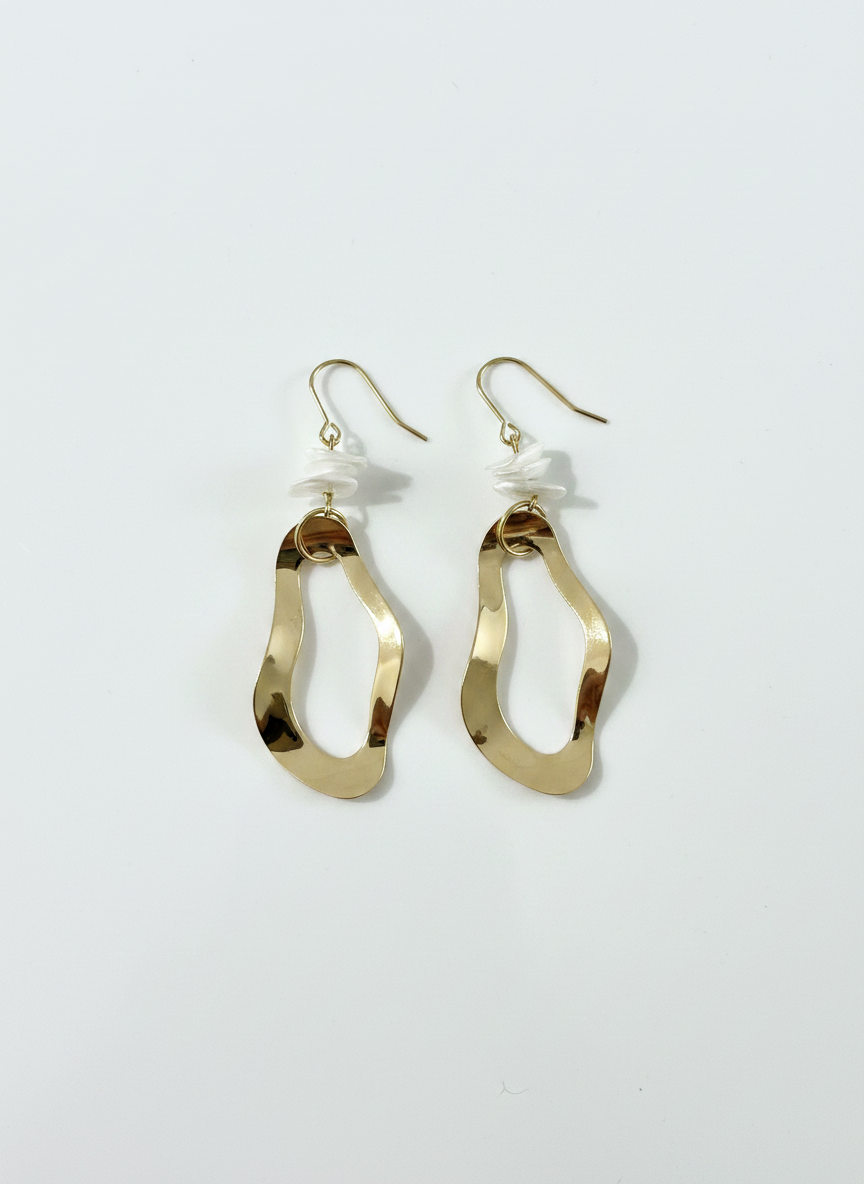 Golden Tide Drop Earrings