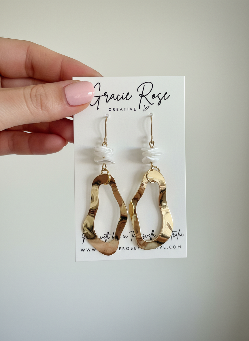 Golden Tide Drop Earrings