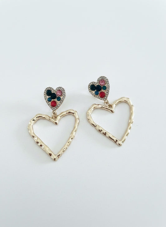 Jewel Heart Outline Drops