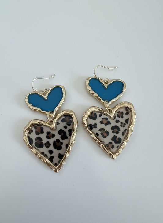 Cross Your Heart (turquoise leopard)