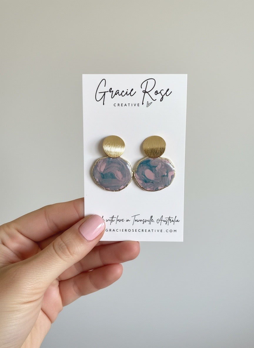 Marble Pop Mini Studs