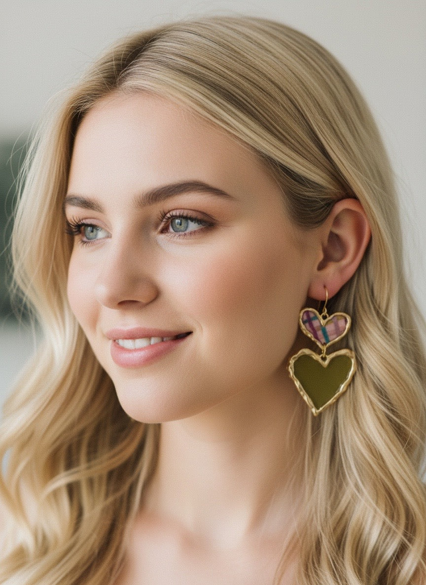 Olive Heart Keepsake Drops