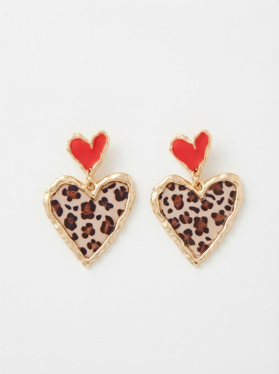 Cross Your Heart (mini red leopard)