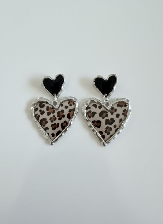 Cross Your Heart (silver black leopard)