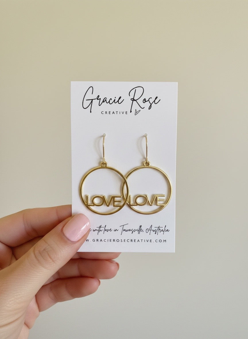 Love Language Hoop Earrings