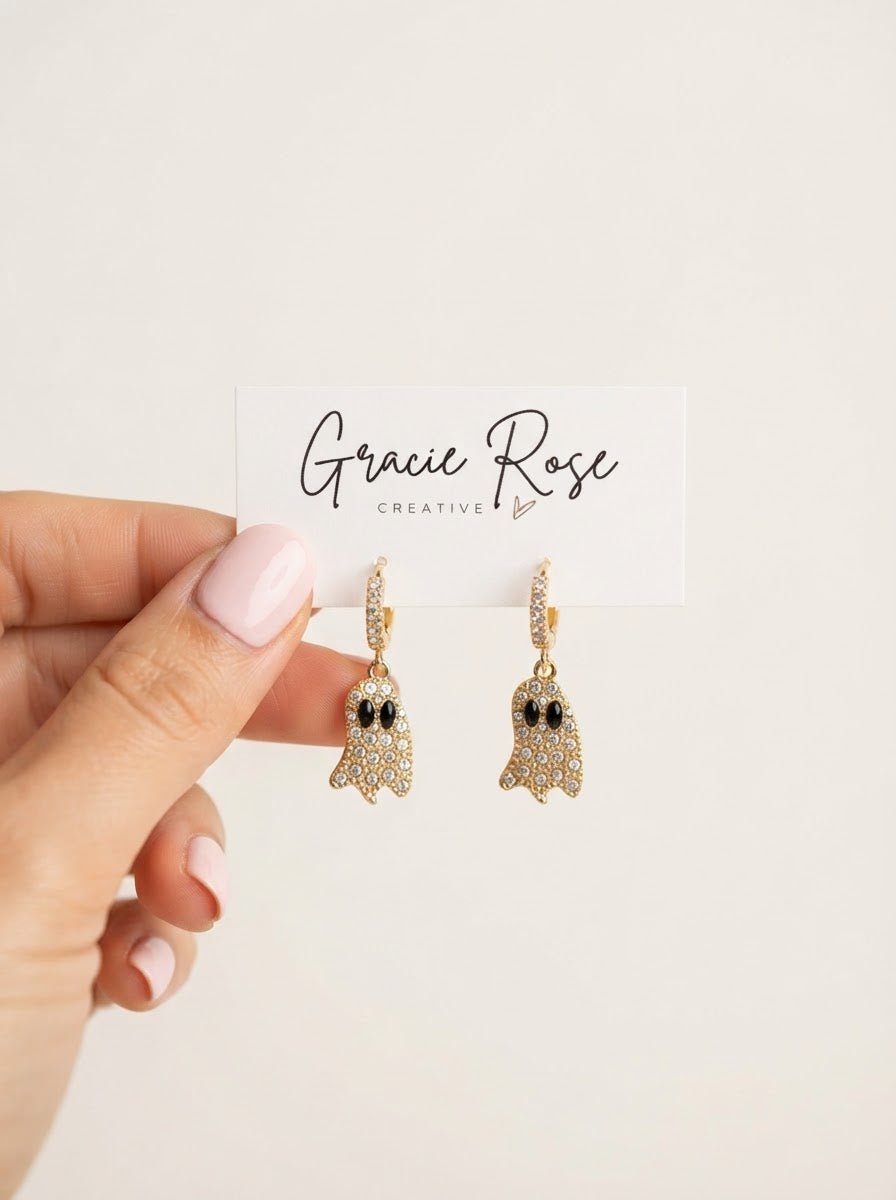 Ghostly Luxe Crystal Huggies