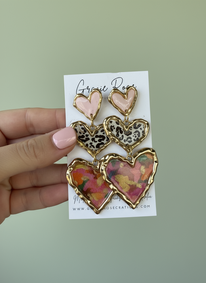 Cross Your Heart (pink floral)