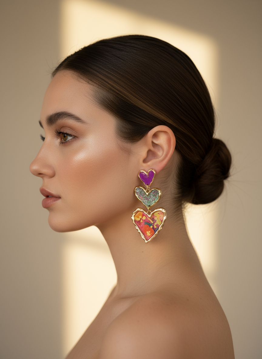 Cross Your Heart (floral sparkle)