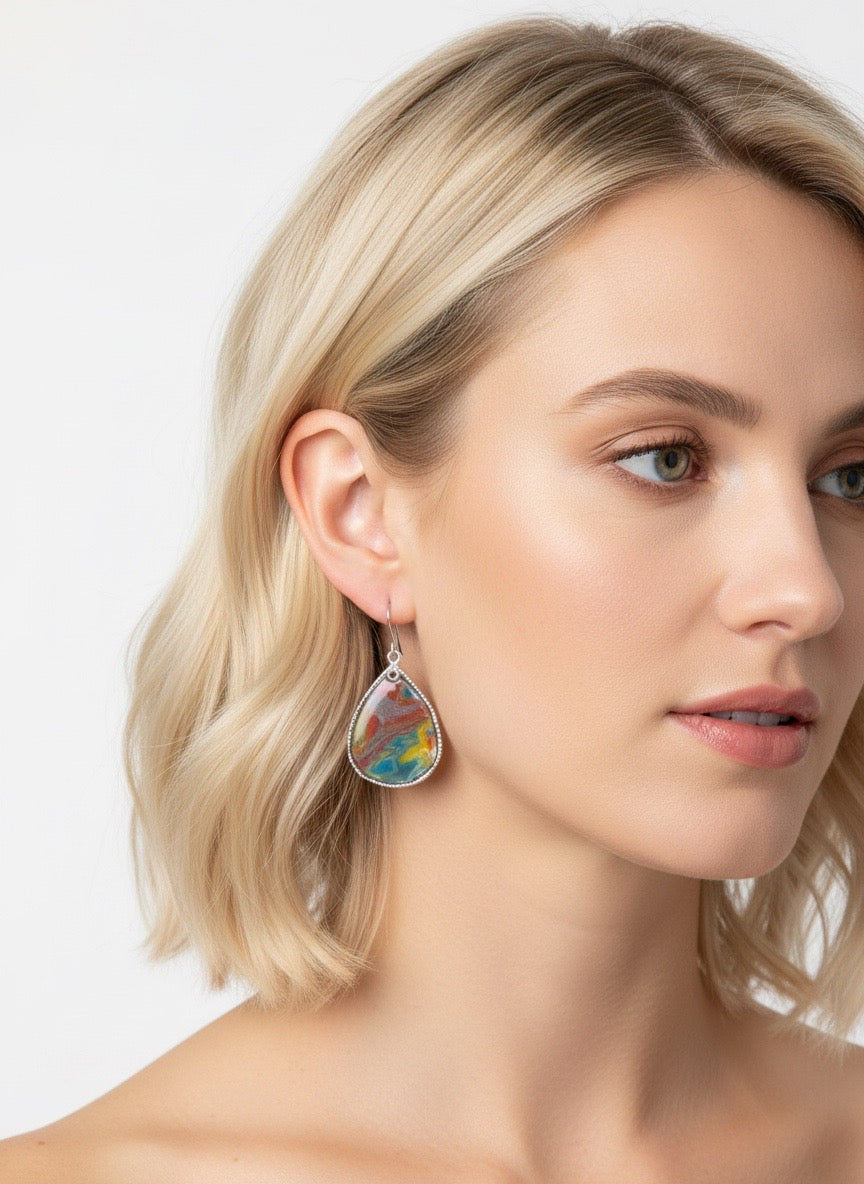 Kaleidoscope Teardrop Earrings