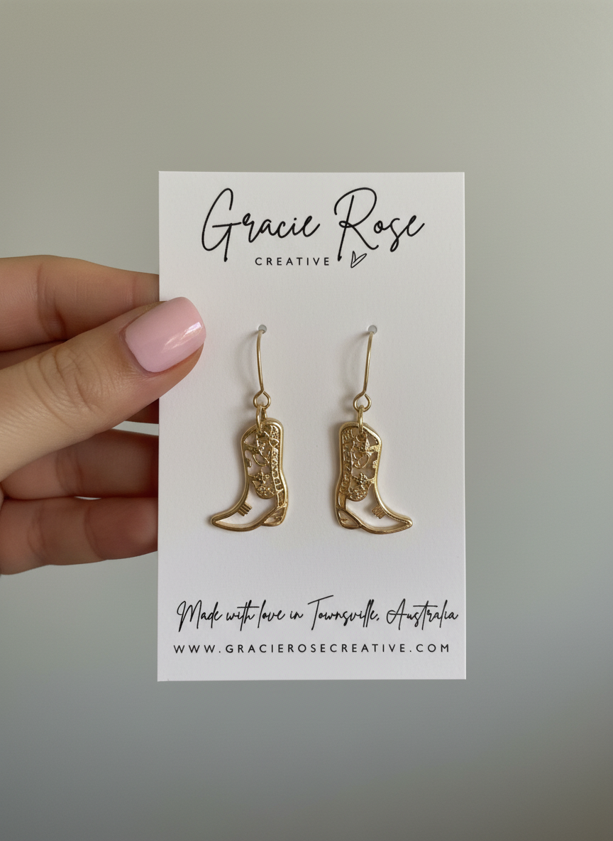 Golden Rodeo Boot Dangles