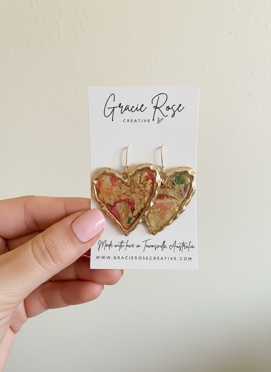 Juliet Gilded Heart Drops